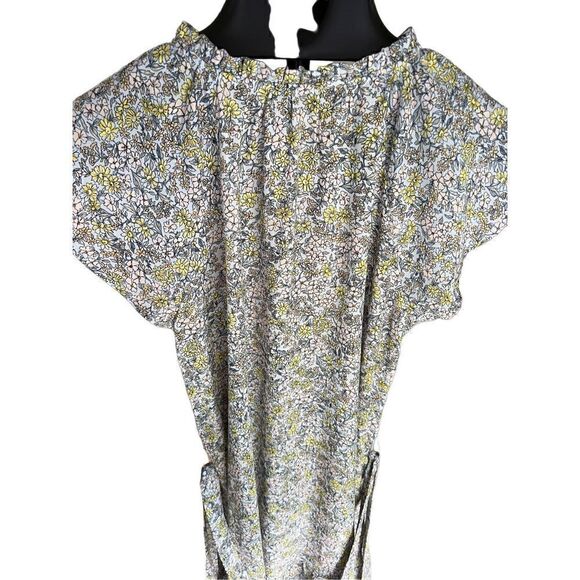 Lauren Conrad Women’s Dress Floral Blue & Pink with Belt SZ M NWT - Picture 4 of 11